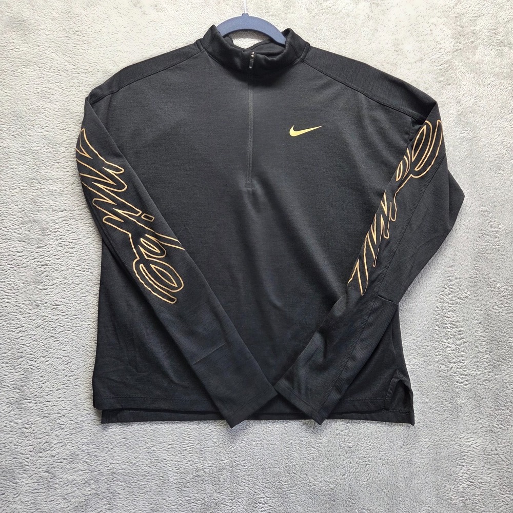 Nike Top Womens‎ Small Black Long Sleeve Pacer Mock Neck Mock Neck Running